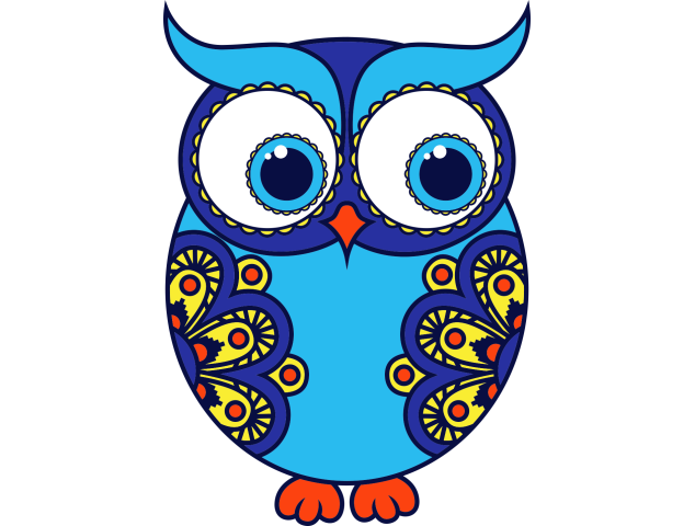 Autocollant Chouette Modern 5 - Oiseaux
