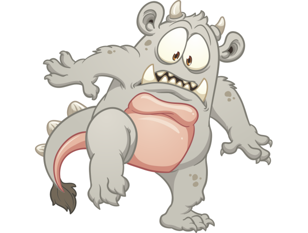 Autocollant Monstre Hébété - Autocollants