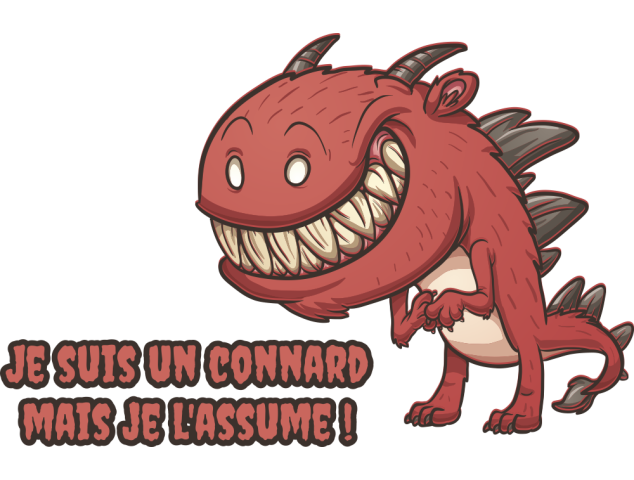 Autocollant Monstre Connard - Autocollants