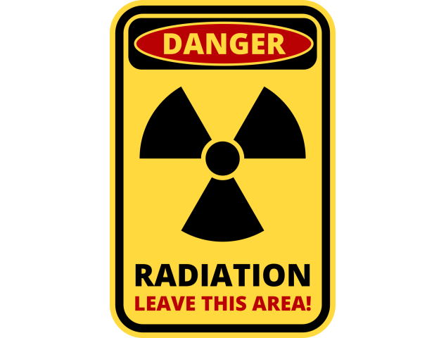 Autocollant Panneau Danger Radiation - Signalétique