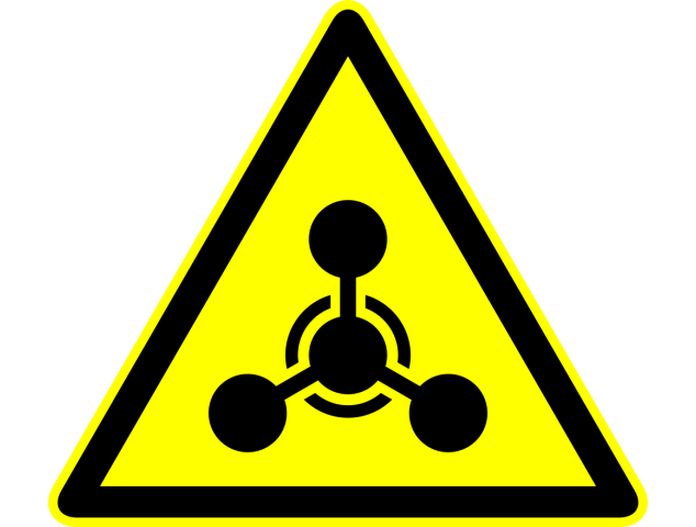 Autocollant Panneau Danger Arme Chimique - Signalétique