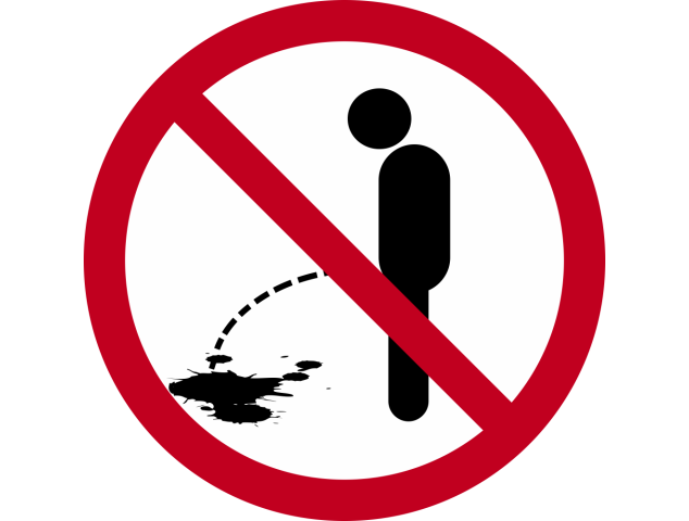 Autocollant Panneau Interdiction D'uriner Sur La Voie Publique - Signalétique