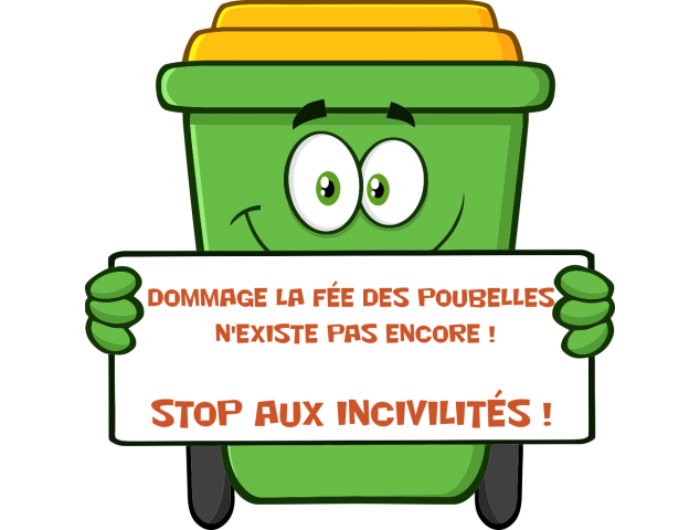 Autocollant Poubelle Respect Environnement Et Recyclage Stop Invicilités 1 - Signalétique