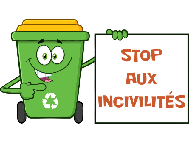 Autocollant Poubelle Respect Environnement Et Recyclage Stop Invicilités 3 - Signalétique