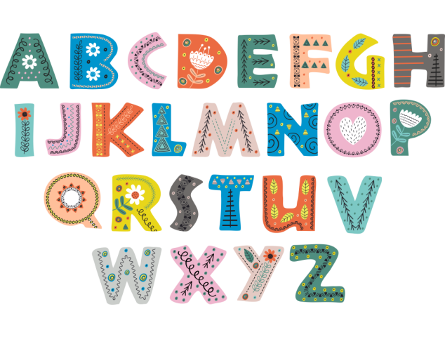 Autocollant Kit Alphabet Coloré - Kits