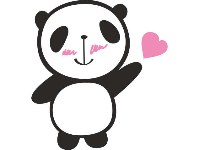Autocollant Panda Cur - Stickers Enfants
