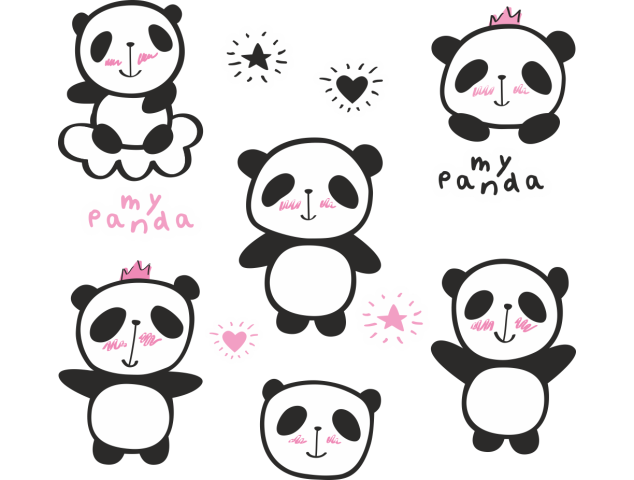 sticker Autocollant enfant Panda