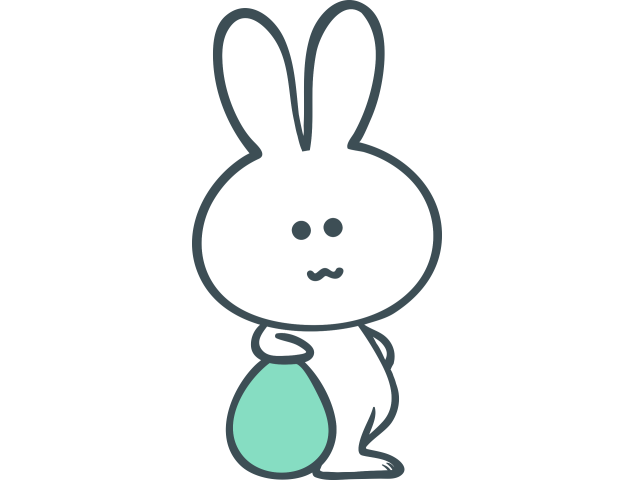 Autocollant Lapin uf Pâques Vert Debout - Stickers Enfants