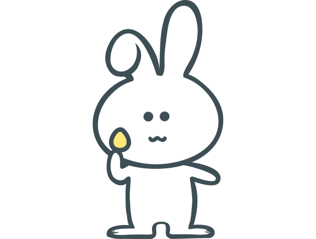 Autocollant Lapin Petit uf Pâques Jaune - Stickers Enfants