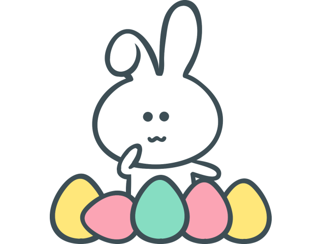 Autocollant Lapin ufs Pâques - Stickers Enfants