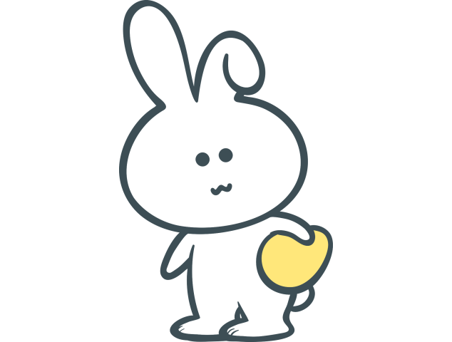 Autocollant Lapin uf Pâques Jaune 2 - Stickers Enfants