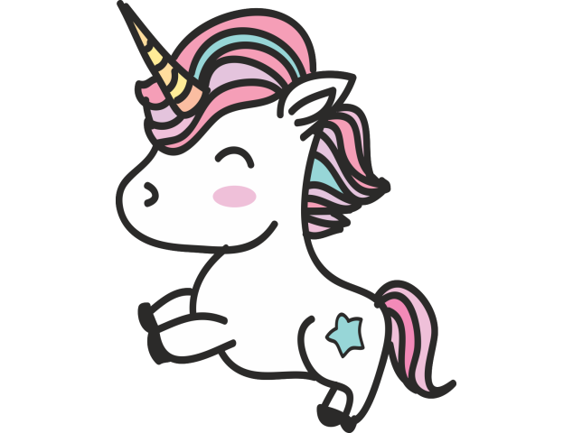 Autocollant Licorne Etoile - Stickers Enfants