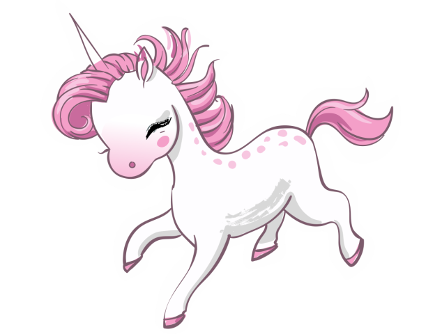 Autocollant Licorne Rose 2 - Stickers Enfants