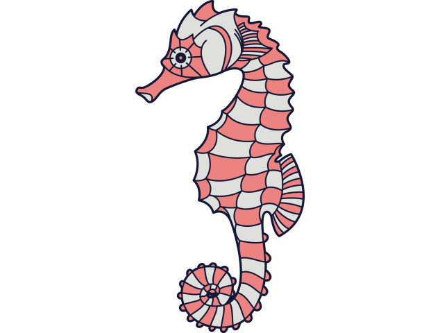 Autocollant Hippocampe - Divers Animaux