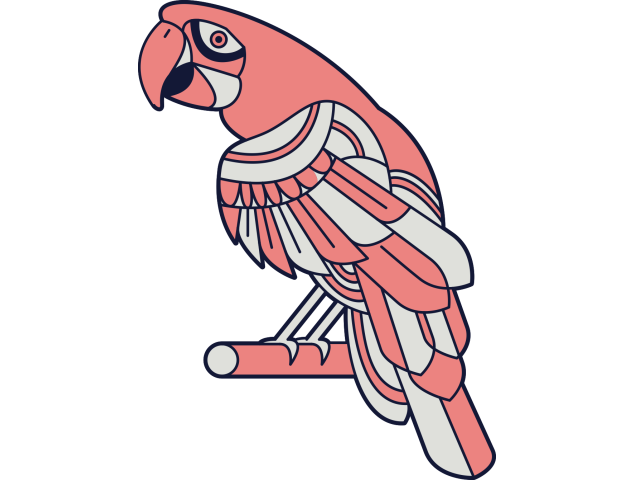 Autocollant Perroquet Oiseau - Oiseaux