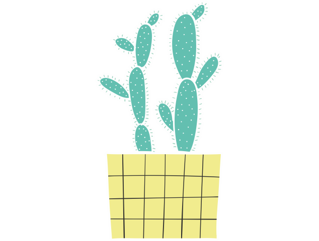 Autocollant Plante Et Cactus 2 - Stickers Fleurs