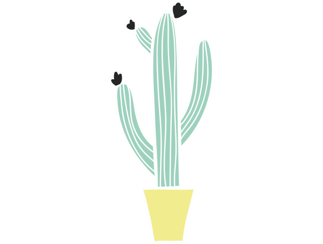 Autocollant Plante Et Cactus 10 - Stickers Fleurs