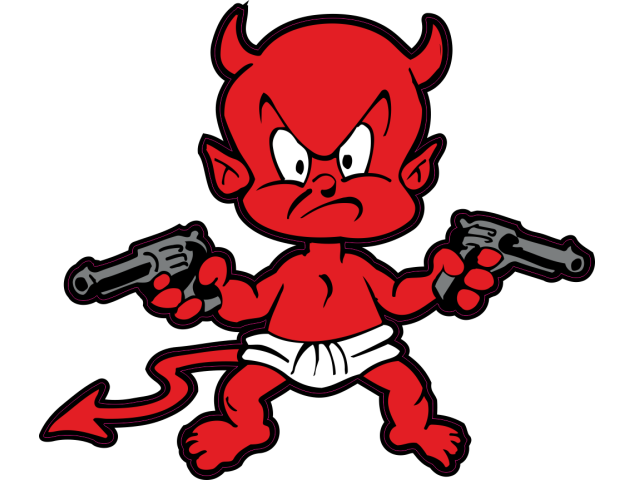 autocollant petit diable - Petit diable