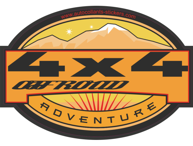 Sticker autocollant 4x4 Off road adventure