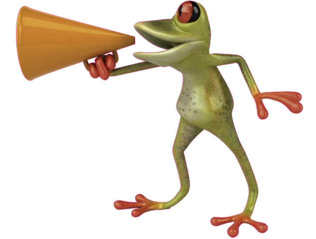 Autocollant Grenouille Megaphone - Grenouilles