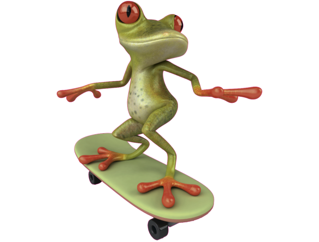 Autocollant Grenouille Skate - Grenouilles