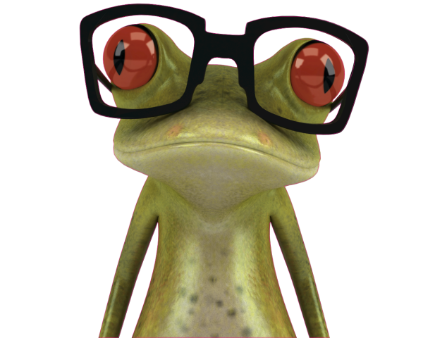 Autocollant Grenouille a Lunette - Grenouilles