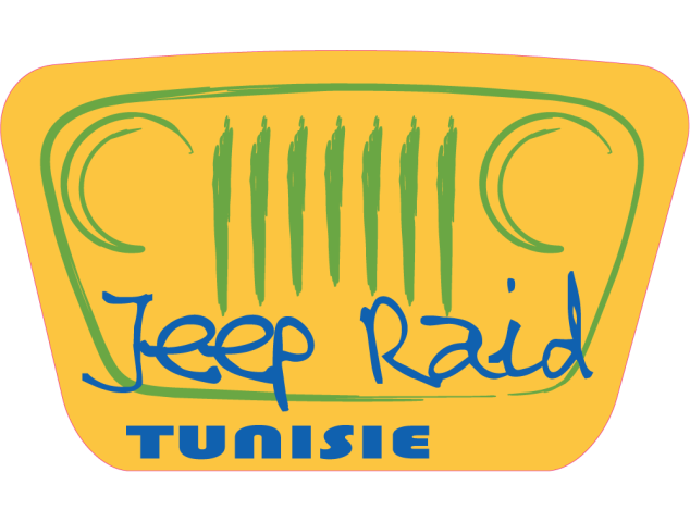 Autocollant Jeep Raid Tunisie - Raid 4X4
