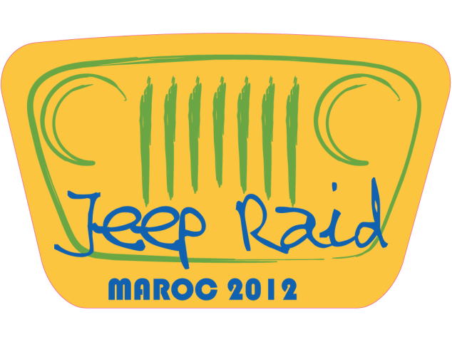 Autocollant Jeep Raid Maroc 2012 - Raid 4X4