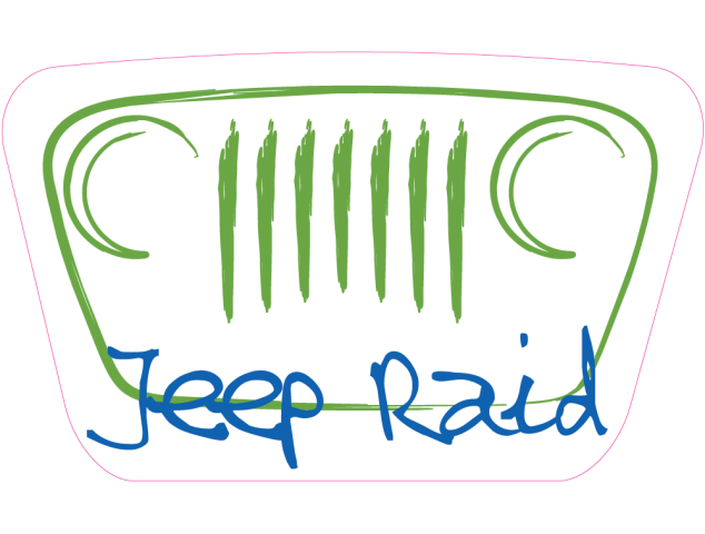 Autocollant Jeep Raid 3 - Raid 4X4