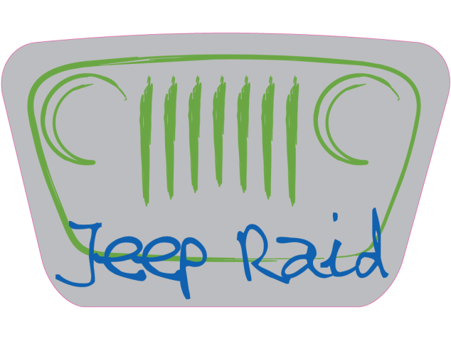 Autocollant Jeep Raid 5 - Raid 4X4