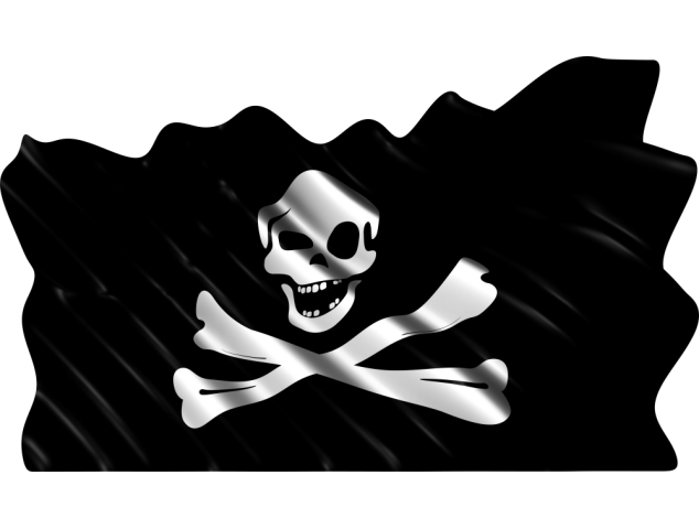 Autocollant Drapeau Pirates - Drapeaux