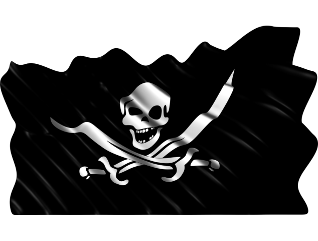 Autocollant Drapeau Pirates 2 - Drapeaux