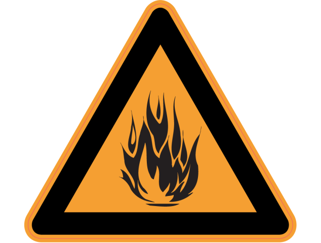 Panneau Danger Matériaux inflammables - Signalétique