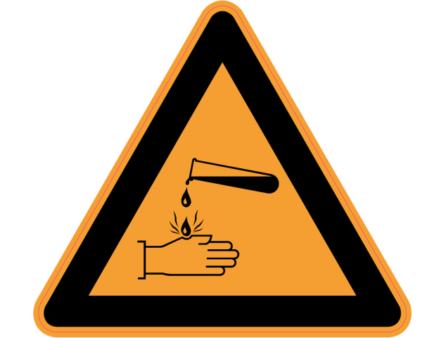 Panneau Danger Produits corrosifs 2 - Signalétique