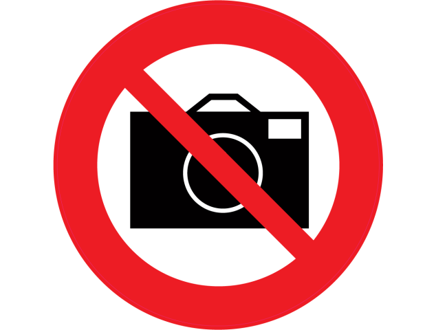 Panneau Interdiction de prendre des photos - Signalétique