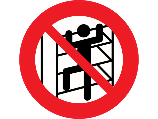 Panneau Interdiction d'escalader les meubles - Signalétique