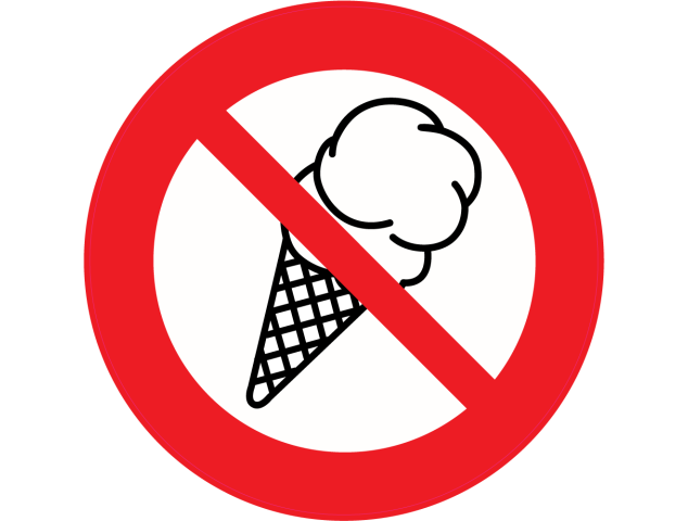 Panneau Interdiction Glace interdite - Signalétique