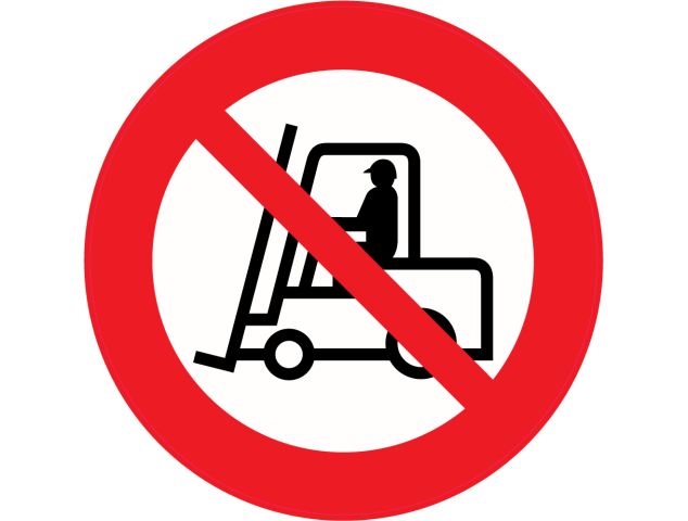 Panneau Interdiction aux chariots élévateurs - Signalétique