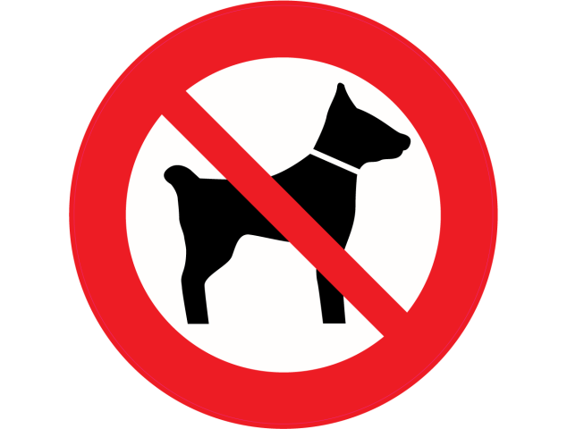 Panneau Interdiction Chien - Signalétique