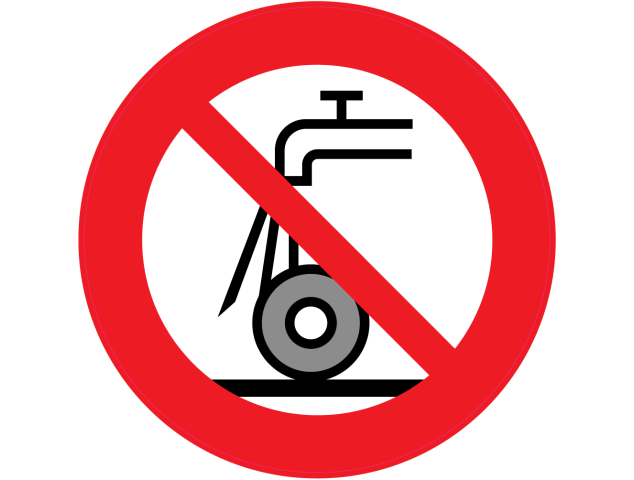 Panneau Interdiction d'utiliser pour la rectification humide - Signalétique