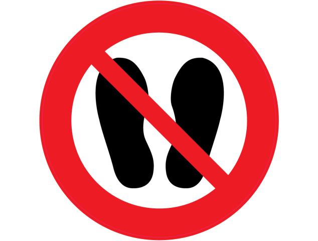 Panneau Interdiction de marcher - Signalétique