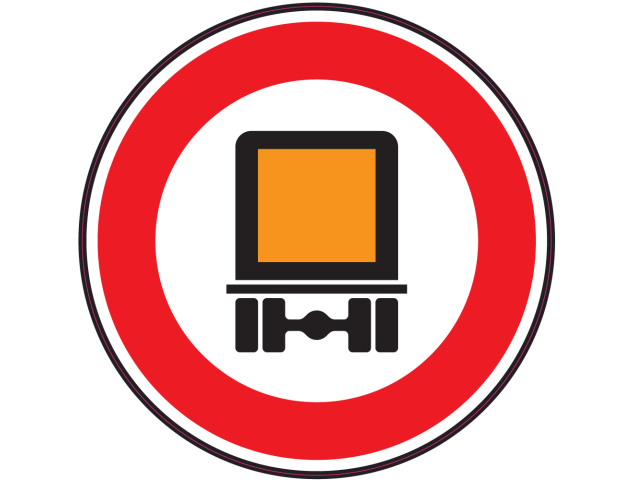 Panneau Interdiction Transport marchandises dangereuses - Signalétique