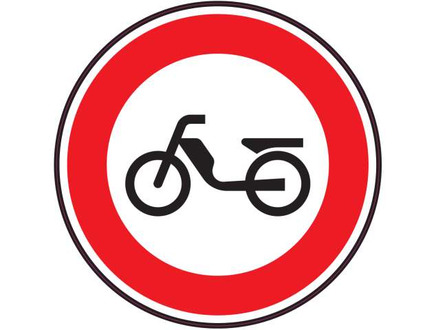 Panneau Interdiction aux motocyclettes légères - Signalétique