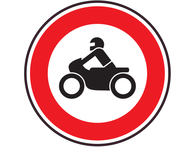 Panneau Interdiction aux motos - Signalétique