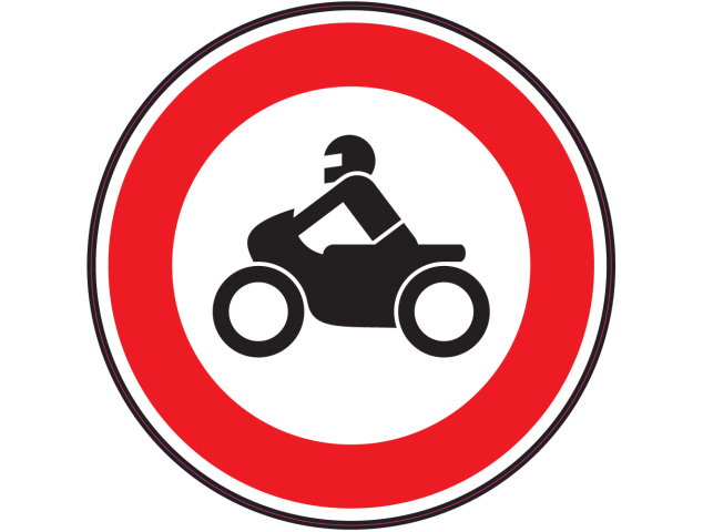 Panneau Interdiction aux motos - Signalétique