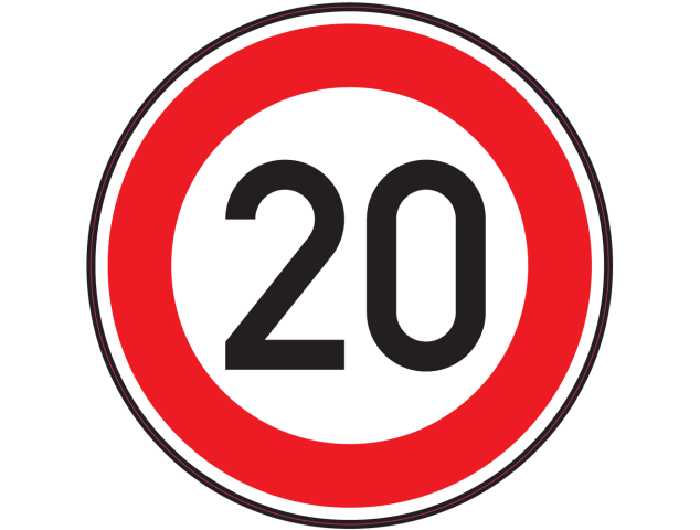 Panneau Interdiction Limite vitesse 20km/h - Signalétique