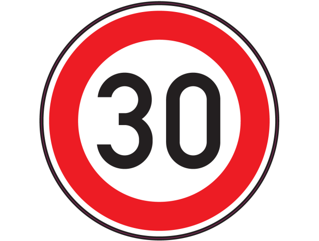 Panneau Interdiction Limite vitesse 30km/h - Signalétique