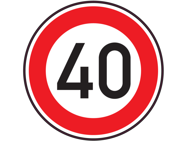 Panneau Interdiction Limite vitesse 40km/h - Signalétique