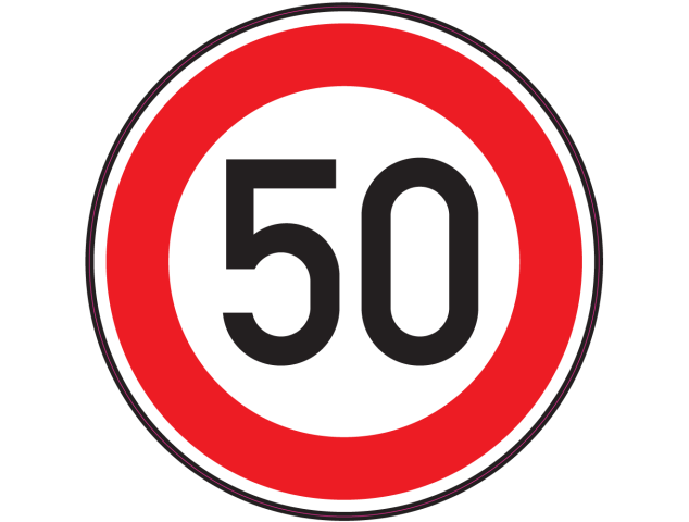 Panneau Interdiction Limite vitesse 50km/h - Signalétique