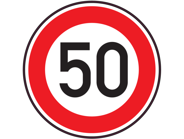 Panneau Interdiction Limite vitesse 50km/h - Signalétique